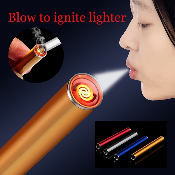 Newest Blow To Ignite Lighter Electric USB Lighter Cigarette Smoking