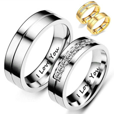 Couple Rings, Steel, Love, wedding ring