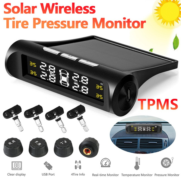 Smart Car TPMS Tire Pressure Monitoring System Solar Power Digital TMPS