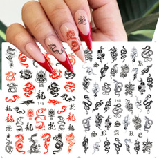 Nails, Goth, art, Chinese