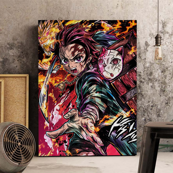 1 Piece HD Anime Demon Slayer Wall Art Poster Demon Slayer Canvas