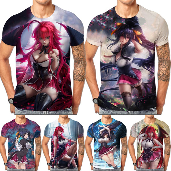 High School Funny Anime DxD Rias Gremory Retro Character Tie-Dye T-Shirt