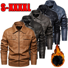 motorcyclecoat, leatherjacketformen, bikerjacket, Plus Size
