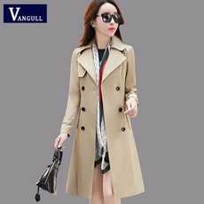 Turn-down Collar, Fashion, Spring/Autumn, Long Coat