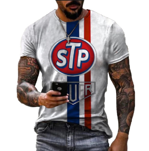 Making invadere Teenageår 2022 Mens Summer Fashion 3D STP Oil Graphic Printed T-shirt Motorcycle Cool  Racing Tops | Wish