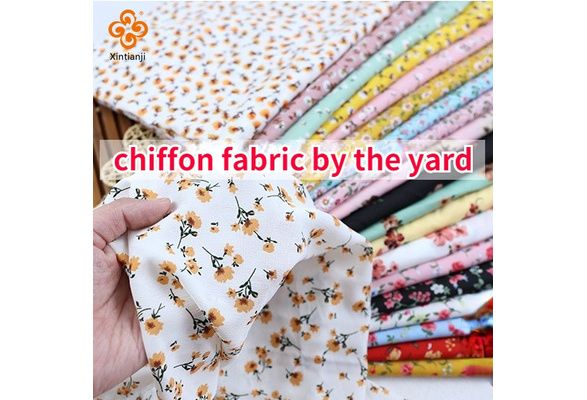 Chiffon Printed Fabric Impervious Printed Chiffon DIY Sewing Skirt Dress  Shirt Fabric By The Yard