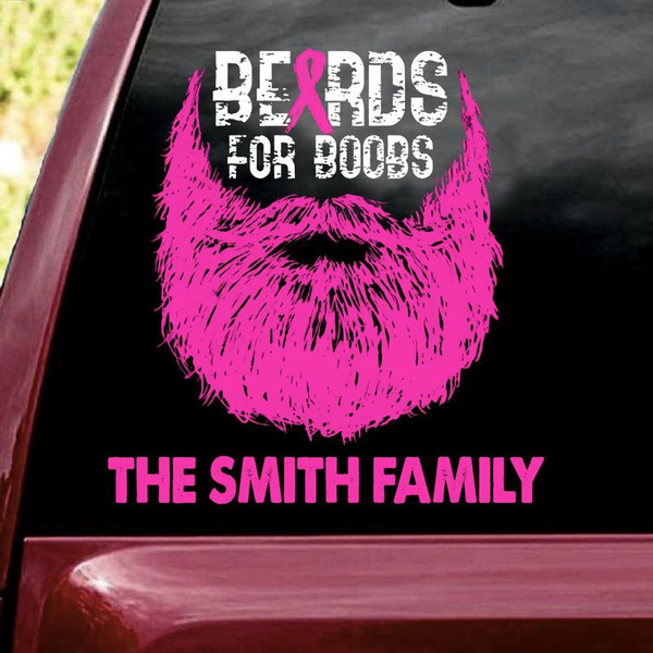 Personalized Beards For Boobs Breast Cancer Awareness Shirts, Funny Beard  Men Helping Raise Awareness Of Breast Cancer Shirt