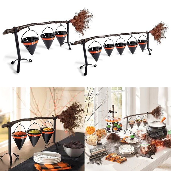 Halloween Snack Bowl Stand Home Party Decoration Food Snack Rack Witch