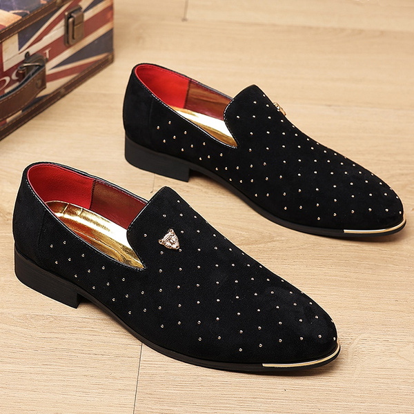 New Men's Plus Size Fashion Pea Shoes Casual Velvet Vamp Loafers Slip ...