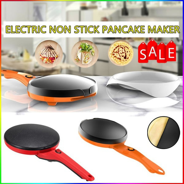 18cm Electric Crepe Maker Non Stick Baking Pancake Pan Frying Griddle  Machine