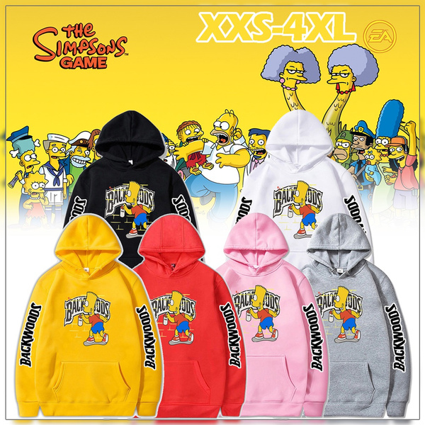 Sweatshirt Backwoods The Simpsons Printed Pullover Hoodie Hipster