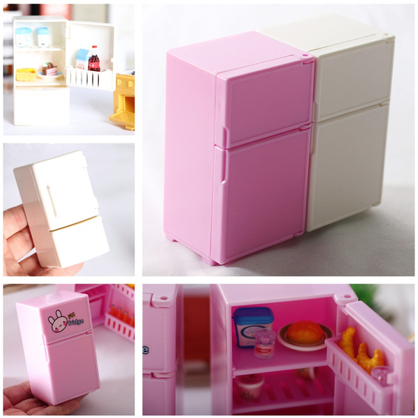 Mini Dollhouse Fridge Miniature Dollhouse Refrigerator Mini Fridge