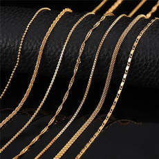 yellow gold, Rope, Chain Necklace, Fashion