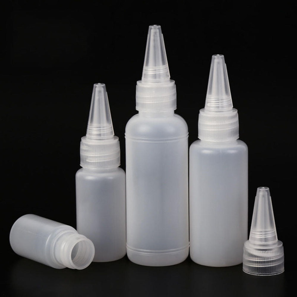 1pc 10ML/20ML30ML/50ML Empty PE Plastic Glue Bottles With Screw-On Lids ...