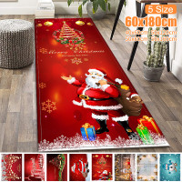 3pcs/set Santa Doormat Christmas Area Rug Holiday Decor Carpet Xmas Bathroom Mat 
