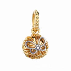 Sterling, goldplated, charms for pandora bracelets, Butterflies