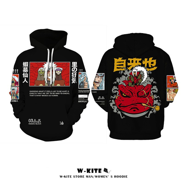 Jiraiya Hoodies Akatsuki Anime Sweatshirt Itachi Women Streetwear Kawaii  Sasuke Graphic Men's Harajuku Oversized Hoodie | Wish
