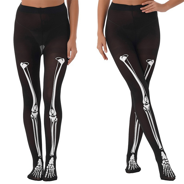 Skeleton High Waisted Leggings: Women's Halloween Outfits
