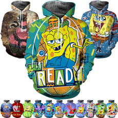 3D hoodies, Fashion, Sponge Bob, cute