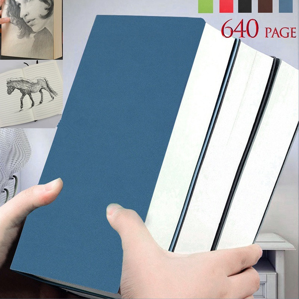 640-page A4 /A5 Blank Sketchbook 16k Sketch Book Hand-painted