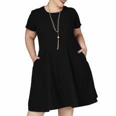 Summer, Polyester, Plus Size, Clothing