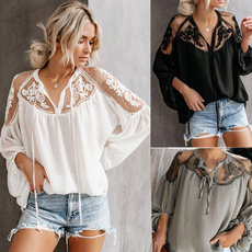 Spring Fashion, blouse, Unique, lacefloralembroidery