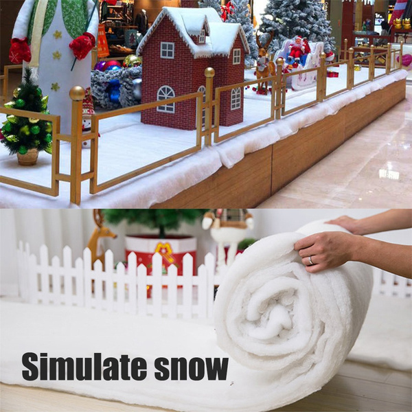 Snow Blanket Christmas Decoration Artificial Fake Snow Roll Xmas Gift 50 meters