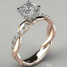 Sterling, DIAMOND, wedding ring, 18k gold ring