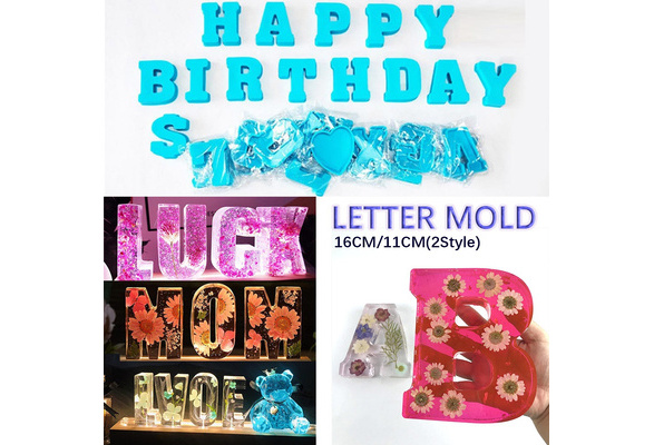 Small Alphabet Clear Silicone Mold , 11 mm height x approx 6 mm wide ( –  House Of Molds