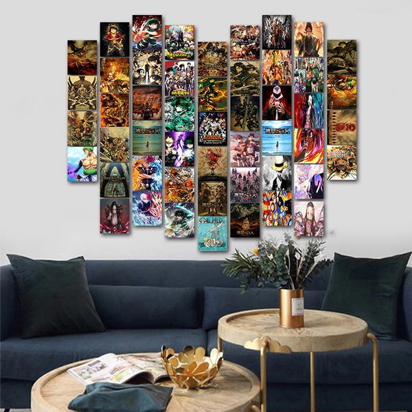 50 pcs Collage Posters Anime One Piece Mural Bedroom Aesthetic ...