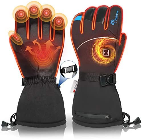 Electric Heat Gloves for Women and Men Battery Powered Waterproof ...