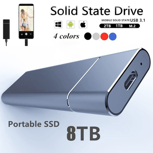 8TB SSD High-speed External M.2 Solid-state Hard Drive Box Mass USB 3.1 Type-C Interface 8TB Hard Drive Box 16Gbps Plug and Play NAFFIC | Wish