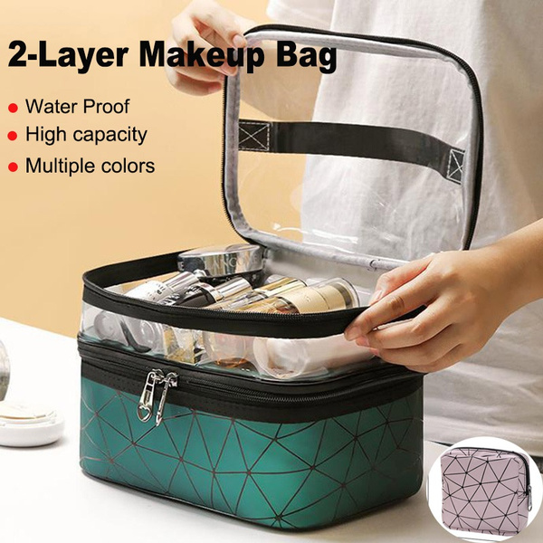 2 Style Rhombus Makeup Bag Women Cosmetic Bags Girl Toiletries Bag ...