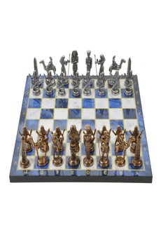 sky blue, Chess, chesstable, Egyptian