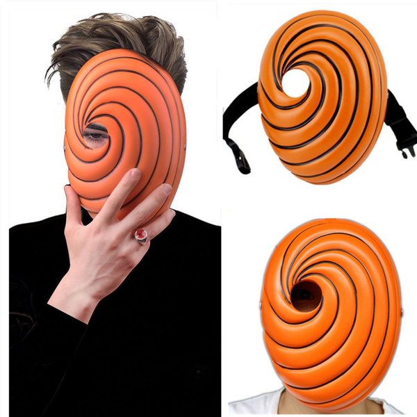 Accessoire de déguisement GENERIQUE Anime Naruto Cosplay masque Tobi Uchiha  Obito Cosplay masque Halloween fête accessoire résine masque accessoires