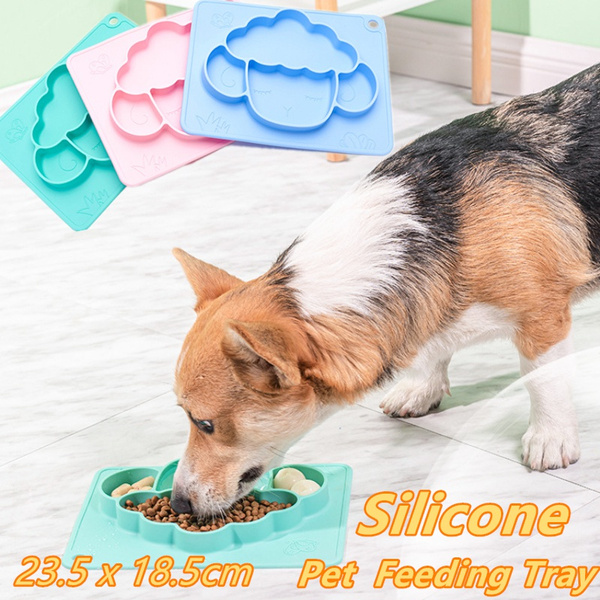 Waterproof Pet Mat For Dog Cat Solid Color Silicone Pet Food Pad