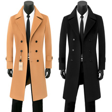 woolen coat, slim, trenchcoatformen, koreanversion