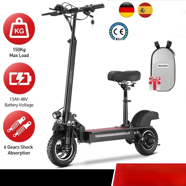 10'' Electric Scooter Adult 600W Powerful ix5 Electric Scooter 48V 15AH