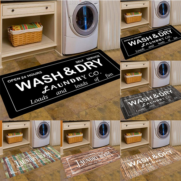 Laundry Room Rug Runner, Non Slip Laundry Mats, Super Absorbent