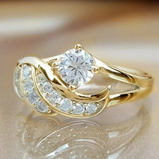Couple Rings, Crystal, DIAMOND, angelwingsring