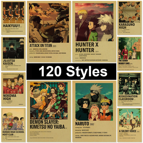 Anime Haikyuu Poster Vintage, Anime Poster Haikyuu Wall