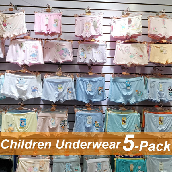 5pcs/Lot Baby Kids Girls Underwear Briefs Panties Short Colorful Children