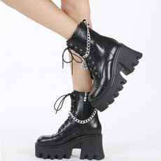 ankle boots, Womens Boots, Winter, Chain