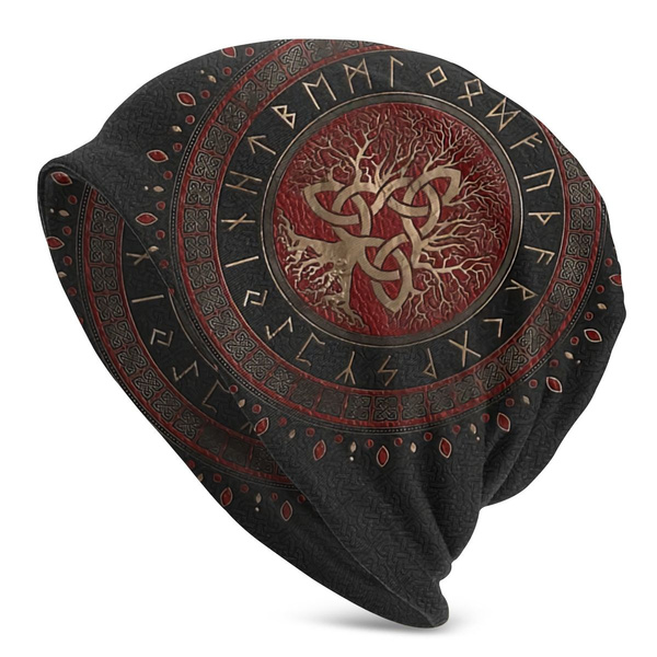 Bonnet Hats Vikings Ragnar Lothbrok Men Women's Knitting Hat Tree Of ...