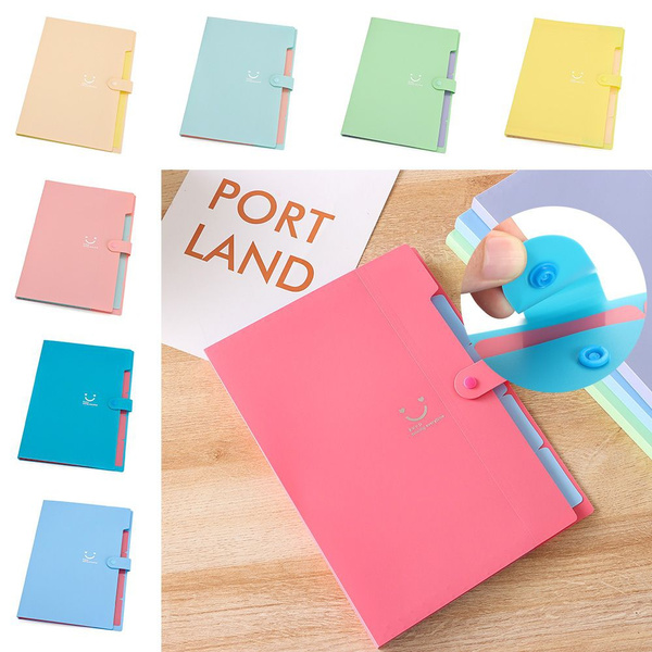 5-Pocket Paper Organizer Document Holder File Classify Portfolio Bill ...