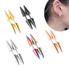 spikeearring, cartilagestud, Moda, stainless steel earrings