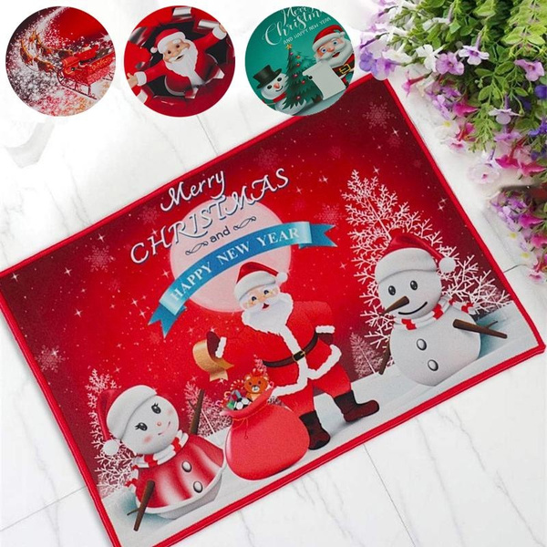 Indoor Christmas Doormat Christmas Decoration Non-Slip Doormat