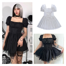Mini, Goth, black lace dress, gothdres