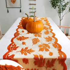thanksgivingdecor, Kitchen & Dining, mapletablerunner, Lace