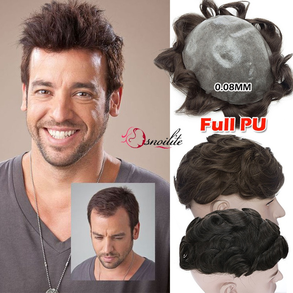 Toupee for men outlet indian remy human hair